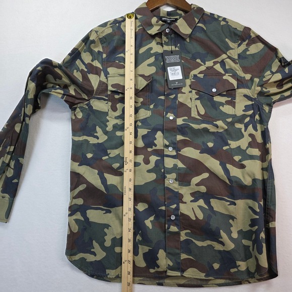 True Religion TRBJ LS Western Camo Shirt Mens M Snap Button Style 700700 NWT - Picture 8 of 10